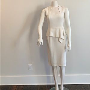 20% off! BCBG MaxAzria White fitted dress Size 4!